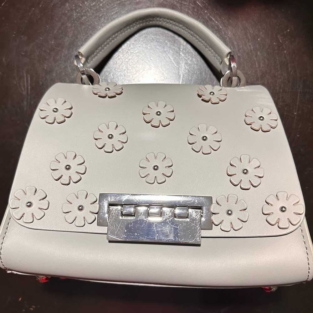 ZAC Zac Posen Eartha Iconic Floral Gray Crossbody Bag